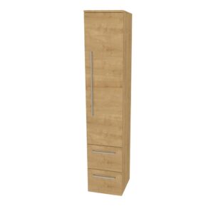 Mereo Bino, kúpeľňová skrinka vysoká 163 cm, pravá, Multidecor, Dub Arlington